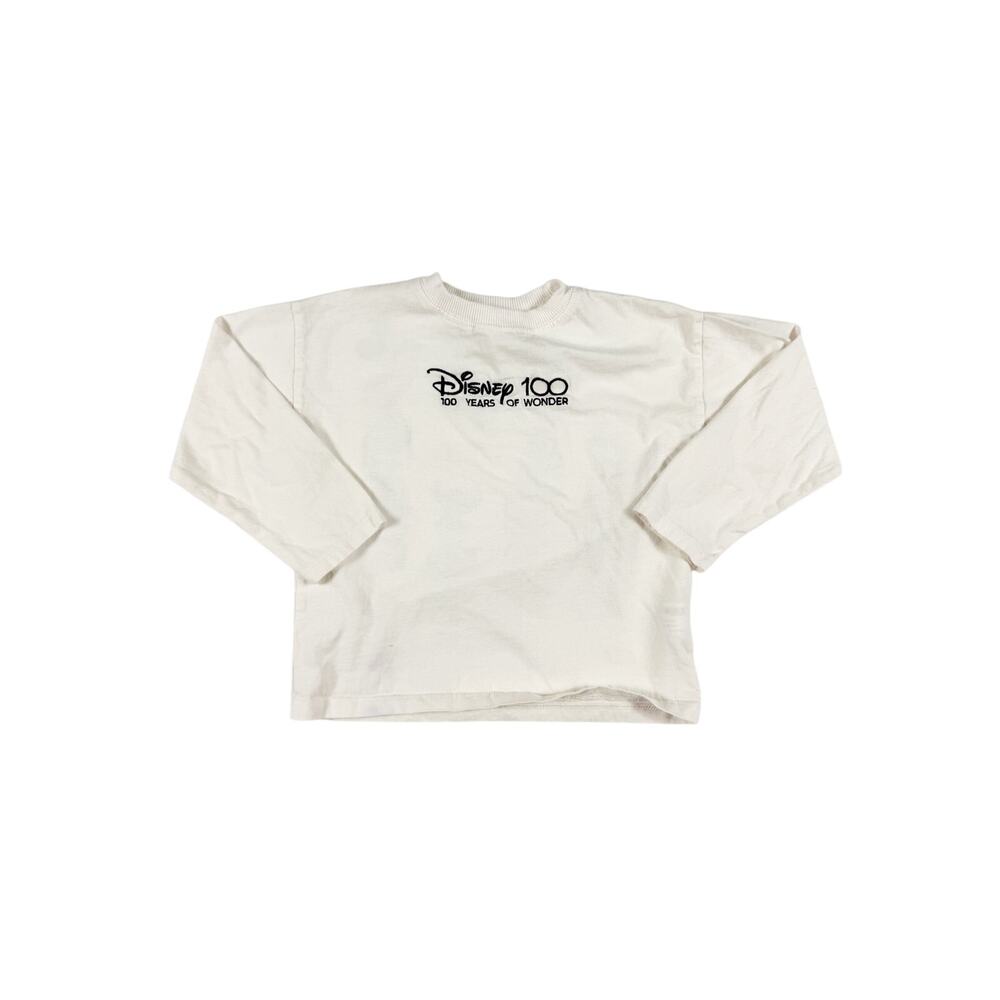 Zara Disney 100 Years of Wonder Graphic Long Sleeve Shirt Cream 3-4 Years